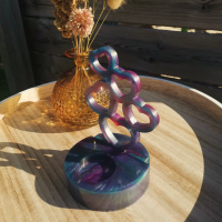 Hartjes op stapel in kaarsenhouder